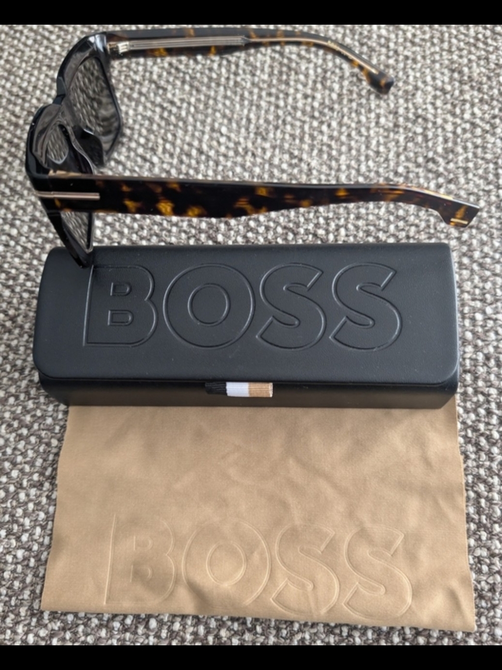 BOSS Tortoiseshell Brown and Black Frame Sunglasses